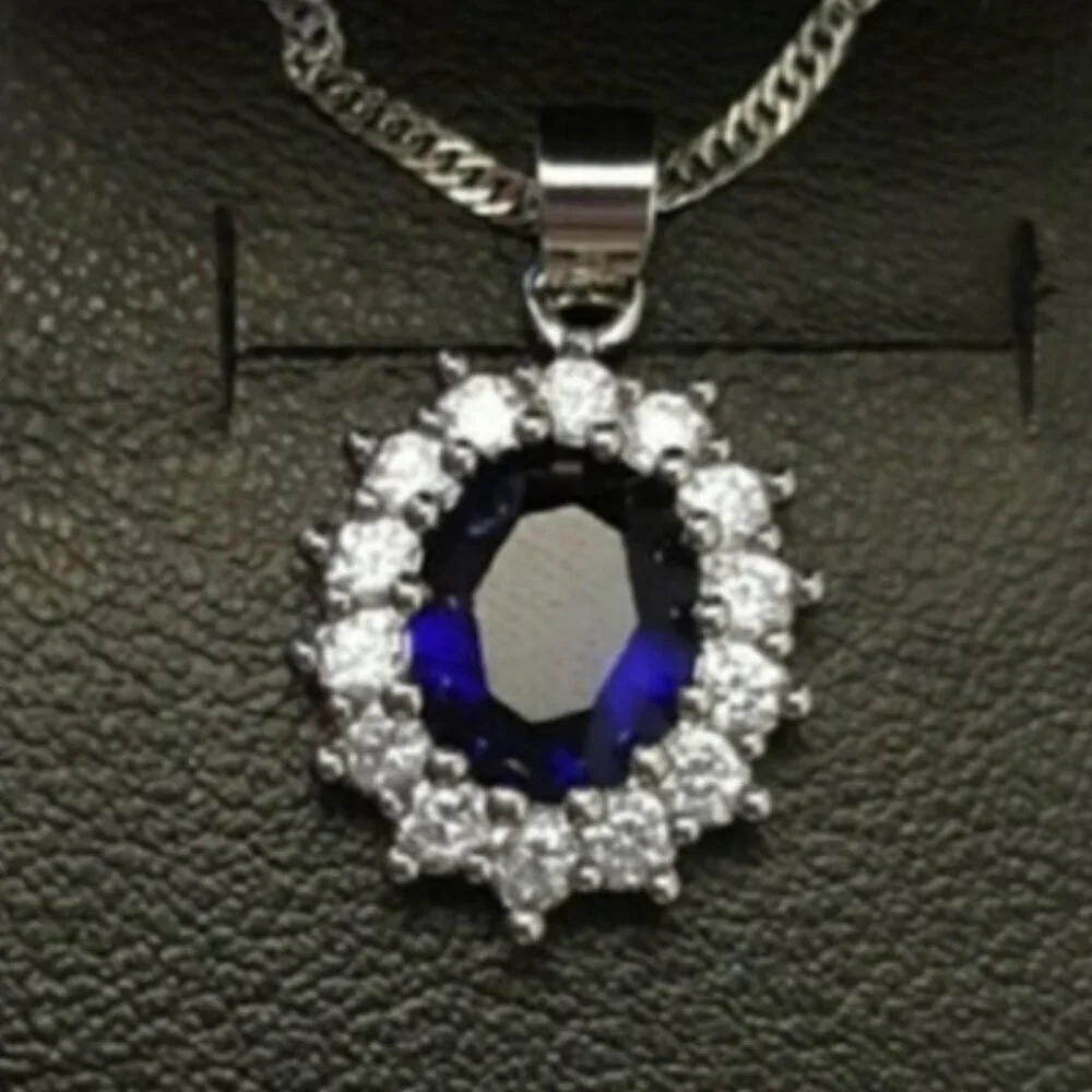 18K Plated Sapphire Elements Swarovski Women's Necklace